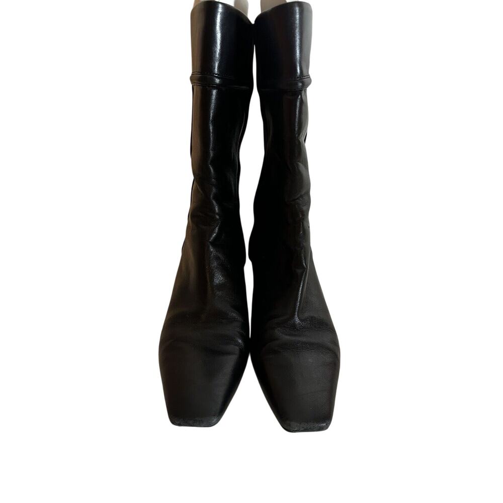 EUC Cole Haan JANNA Short Black Nappa Leather Boot 8.5B Classy Sleek Winter